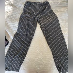 brandy melville striped grey lounge pants, one size fits all